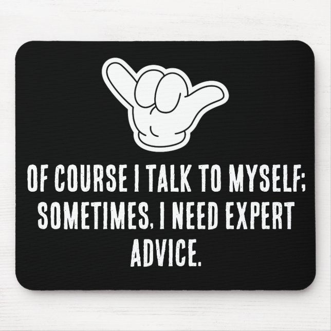 Funny Thug Life Humour Black Customisable Quote Mouse Pad (Front)