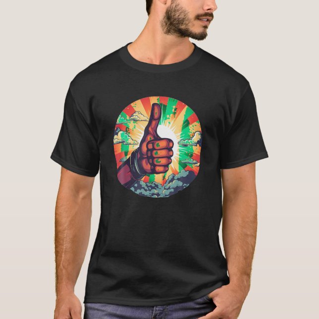 Funny Thumbs signal T-Shirt (Front)