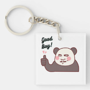 Funny Thumbs Up Panda Meme Key Ring