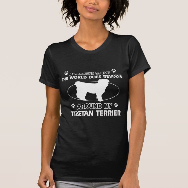Funny tibetan terrier designs T-Shirt (Front)