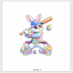 Funny Tie Dye Rabbit Baseball Easter Bunny Men Boy
