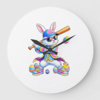 Funny Tie Dye Rabbit Baseball Easter Bunny Men Boy