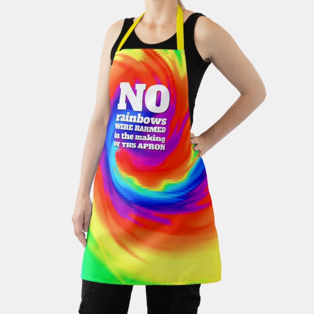 Funny TieDye No Rainbows Were Harmed ... Apron (Insitu)