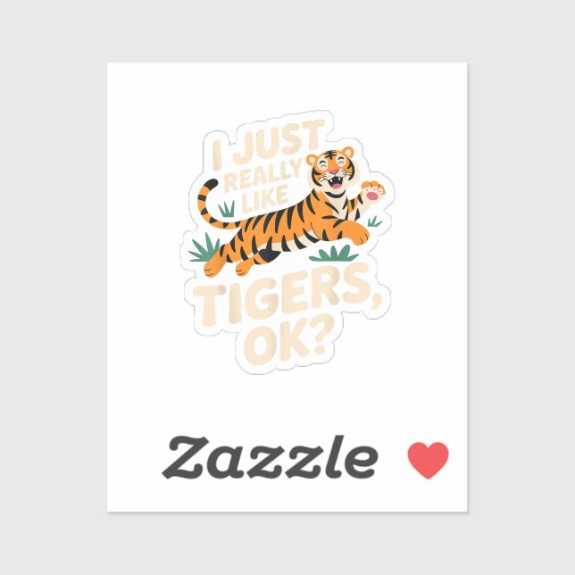 Funny Tiger Art for Men Women Boys Girls Animal Ti (Sheet)