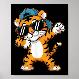 Funny Tiger Boys Kid Girls Toddler Tiger Lover Dab Poster