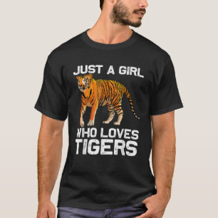 Funny Tiger Girl Design Kids Women Mom Tiger Love T-Shirt