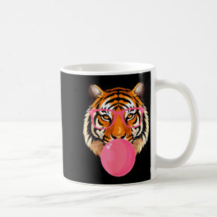 Funny Tiger Gles Blowing Bubble Gum Cute Tiger Fac Coffee Mug