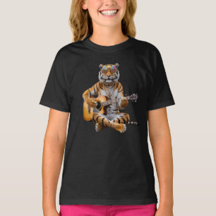 Funny Tiger Rock Star Kids' T-Shirt