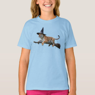Funny Tiger Witch Kids' T-Shirt
