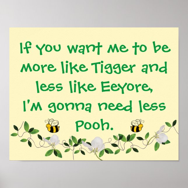 Funny Tigger and Pooh Sign (Front)