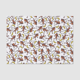 funny tiled monkey lovers tissue paper