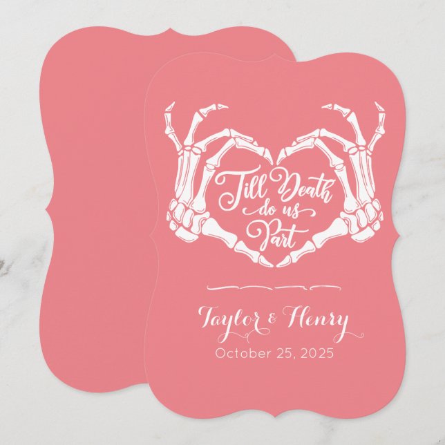 Funny Till Death Do Us Party Wedding Invitations (Front/Back)