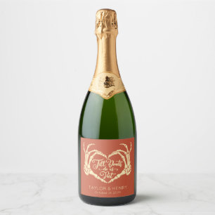 Funny Till Death Do Us Party Wedding Wine Label