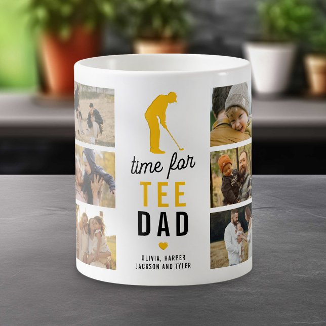 Funny Time For Tee Photo Collage Golfer Coffee Mug (Creator Uploaded)