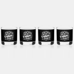 Funny Time to Haul Bass Fishing Boat Whiskey Glass