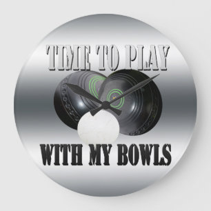 Funny Time To Play Lawn Bowls, Wall Clock