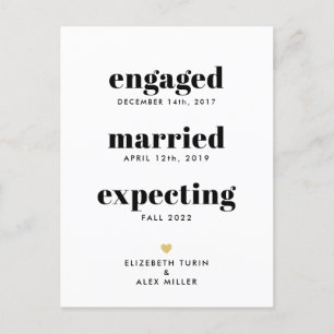 Funny Timeline Pregnancy Announcement One Photo