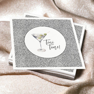 Funny 'Tini Time Martini Cocktail Party Napkin