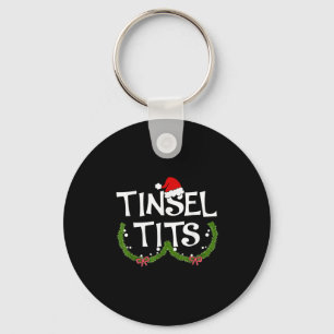 Funny Tinsel Matching Jingle Christmas Couples Key Ring