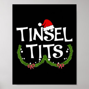 Funny Tinsel Matching Jingle Christmas Couples  Poster