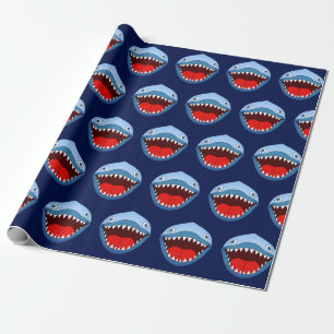 Funny Tiny Shark White Sharp Teeth Wrapping Paper