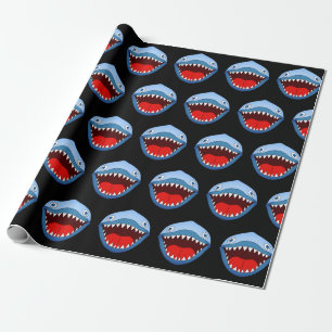 Funny Tiny Shark White Sharp Teeth Wrapping Paper