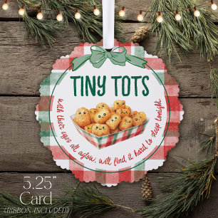 Funny Tiny Tots Holiday Humor Merry Christmas Tree Decoration Card
