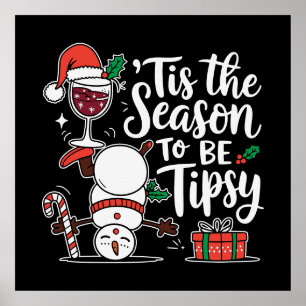 Funny Tipsy drinking party Poster