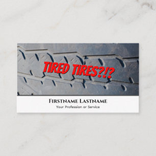 Funny tire fitter and wheel expert tuning business business card