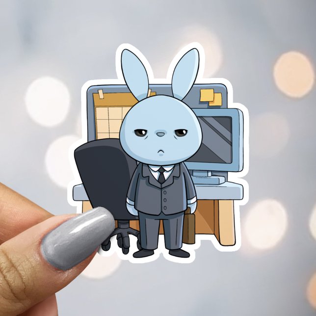 Funny Tired Office Worker Bunny (Creator Uploaded)