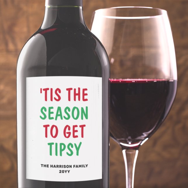 Funny tis the season | Christmas Wine Label (Creator Uploaded)