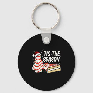 Funny Tis The Season Design Christmas Tree Cakes D Key Ring