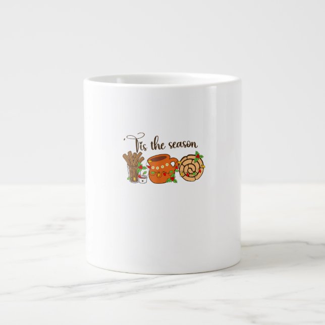 Funny Tis The Season Mexican Christmas Latino Cute Large Coffee Mug (Front)