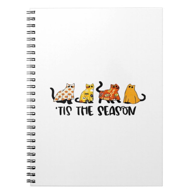 Funny Tis The Season Spooky Halloween Costume Notebook (Front)