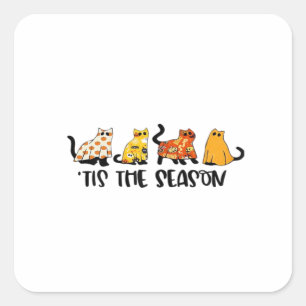 Funny Tis The Season Spooky Halloween Costume Square Sticker