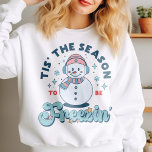 Funny Tis The Season To Be Freezing Snowman Winter Sweatshirt<br><div class="desc">Get ready to be the life of the holiday party in this hilarious Funny Tis The Season To Be Freezing Snowman Winter Sweatshirt. This retro snowman crewneck sweatshirt features a funny graphic print that playfully jokes "Tis The Season To Be Freezin'." The super soft fabric keeps you cosy and comfortable...</div>