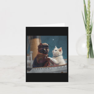 Funny Titanic Movie Cat Meme Rms Cruise Ship Men W Card