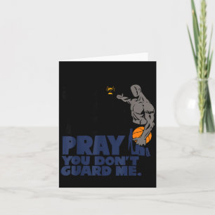 Funny To Basketball Go Church Pray Don' Card