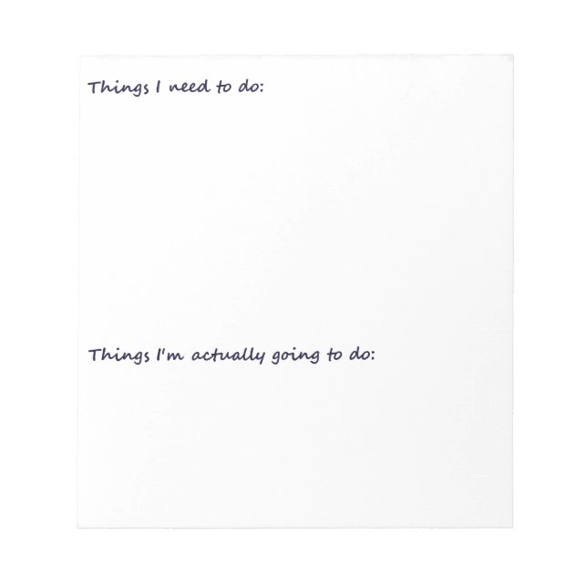 Funny To Do List Notepad (Front)