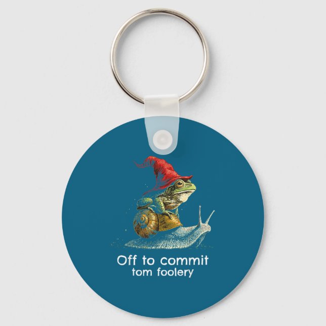 Funny To Frog Saying Off Commit Tom Key Ring (Front)