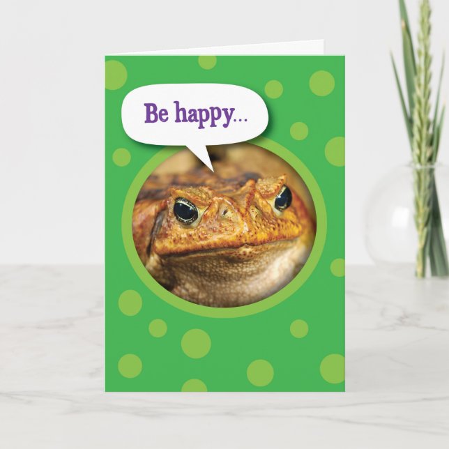Funny Toad You Have Not Croaked Yet Birthday Card (Front)