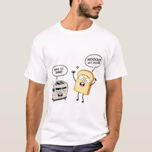 Funny Toast and Toaster Cartoon – Breakfast Pun T-Shirt