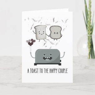 Funny Toaster: A Toast to the Happy Couple Card