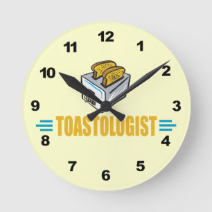 Funny Toaster Round Clock
