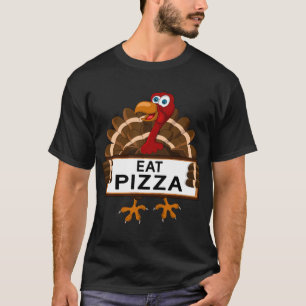 Funny Toddler Boys Girls Eat Pizza Turkey Thanksgi T-Shirt