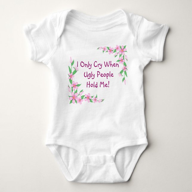 Funny Toddler Onsie / T Shirt Flowers (Front)