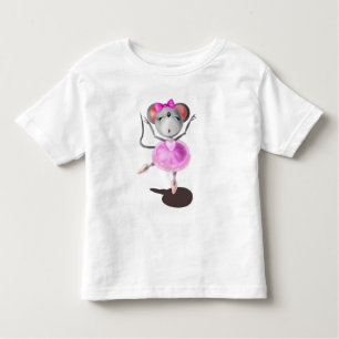 Funny Toddler T-shirt Ballerina Mouse Ballet Dance