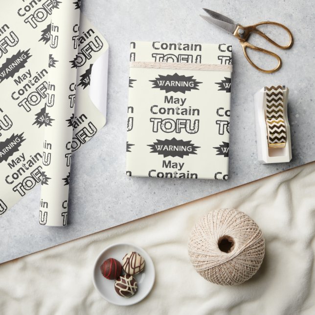 Funny Tofu themed Wrapping Paper (Crafts)