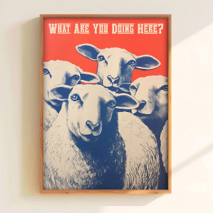Funny Toilet Art Prints Bathroom Wall Art Sheep Pr