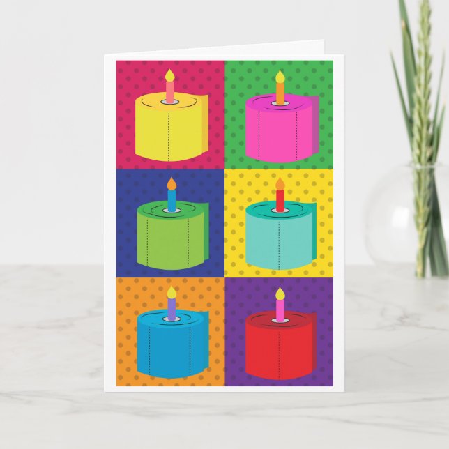 Funny Toilet Paper Birthday Pop Art Card (Front)